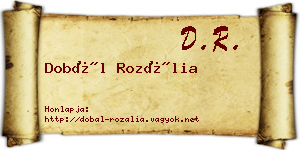 Dobál Rozália névjegykártya